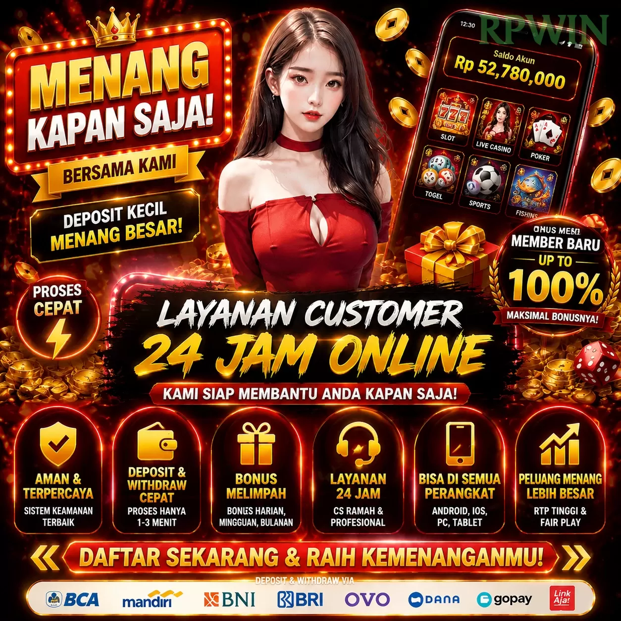 Main rpwinq Menang Jackpot Besar
